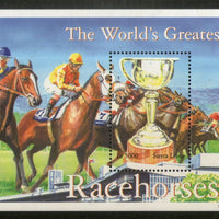 Sierra Leone 2001 Race Horses Animals Trophy Sc 2424 M/s MNH # 5064