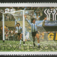 St. Thomas & Prince Islands 1978 World Cup Football Soccer Sports Sc 498 3v MNH # 5135