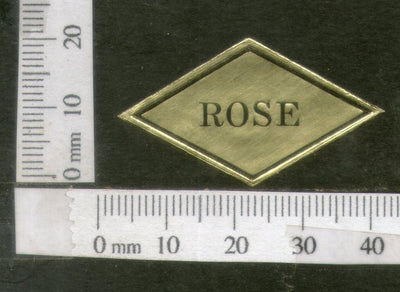 India 1950's Rose French Print Vintage Perfume Label Multi-Colour # 514