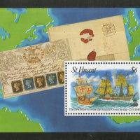 St. Vincent 1993 Sailing Ship Transport Stamp on Stamp Sc 1763 M/s MNH # 5154