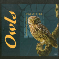 Palau 2014 Owls Birds of Prey Wildlife Fauna Sc 1231 M/s MNH # 5166