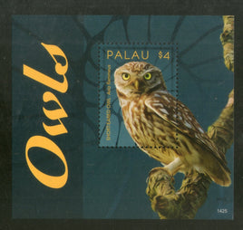 Palau 2014 Hiboux Oiseaux de proie Faune sauvage Sc 1231 M/s MNH # 5166