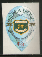 Sierra Leone 1969 Scout 4½c Odd Shaped Diamond Die Cut Self Sc 485 MNH # 5181a
