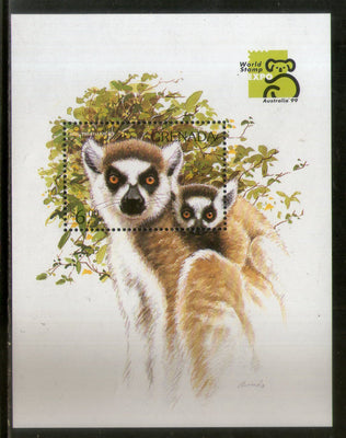 Grenada 1999 Lemurs Wildlife Animals Sc 2853 M/s MNH # 5214