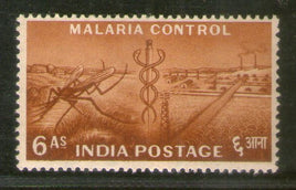India 1955 6As Malaria Control 2nd Def. Series Five Year Plan Phila-D27 1v MNH