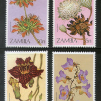 Zambia 1983 Local Flowers Orchids Sc 280-83 MNH # 527