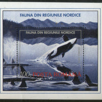 Romania 1992 Whale Marine Life Fish Sc 3789 M/s MNH # 5290