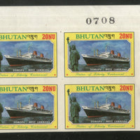 Bhutan 1986 Statue of Liberty Cent. Ship Sc 581 Imperf Block MNH # 5351