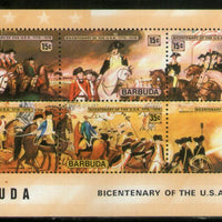 Barbuda 1976 US Bicentenary war Scene Sc 235c Sheetlet MNH # 5354