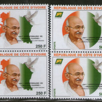 Ivory Coast 2019 Mahatma Gandhi of India 150th Birth Anniversary Flag Dove 2v BLK/4 MNH # 5362B