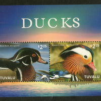 Tuvalu 2014 Ducks Water Birds wildlife Animals Sc 1290 M/s MNH # 5365