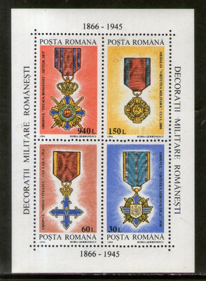 Romania 1994 Military Medals Sc 3971 Sheetlet MNH # 5373