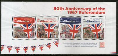 Gibraltar 2017 50th Anni. of The Referendum Flag M/s MNH # 5382