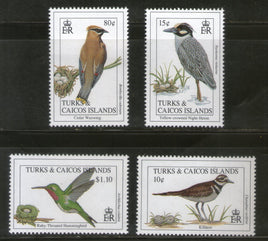 Îles Turques-et-Caïques 1993 Oiseaux Faune Faune Sc 1045 4v MNH # 538