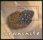 Grenada 2001 Uraninite Gems & Minerals Sc 3219 M/s MNH # 5402