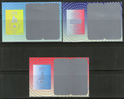 United Nations 2020 Crypto Stamps Hologram Set of 3 M/s MNH # 5438