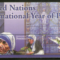 Dominica 2004 International Year of Peace Mother Teresa Nobel Prize Winner Sc 2515 M/s MNH # 5498