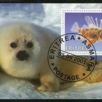 Eritrea 2001 Seal Fish Marine Life & Mammals Animals M/s Cancelled # 054 - Phil India Stamps
