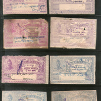 India Fiscal Bharatpur State 50 Different Revenue and Court Fee Stamps # 5501 - Phil India Stamps