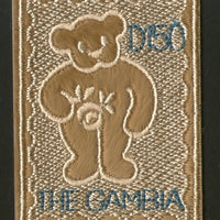 Gambia 2003 Teddy Bear Toy Sc 2731 Embroidered Odd Shape Exotic Stamp MNH # 5504