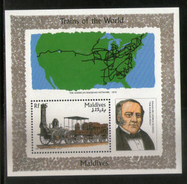 Maldives 1996 Trains of World Locomotive Railway Transport Sc 2181 M/s MNH # 5510