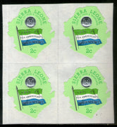 Sierra Leone 1971 2c Flag Map Coin Odd Shaped BLK/4 MNH # 5573b