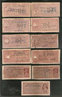 Timbre fiscal indien de l'État de Kathiawar 23 Diff QV vers KGVI pour les frais de justice utilisés n° 558