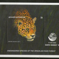 Grenada 1992 Jaguar Leopard Wildlife Animals Sc 1500 M/s MNH # 5605