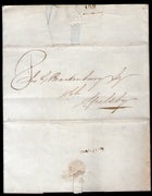 Great Britain 1823 Pre Stamp Folded Letter Barton to Spilsby RARE # 5639