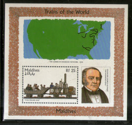 Maldives 1996 Trains of World Locomotive Railway Transport Sc 2180 M/s MNH # 5686