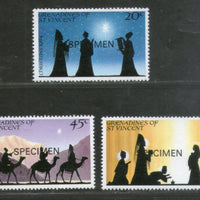 St. Vincent Grenadines 1984 Christmas Celebration SPECIMEN Sc 469-71 MNH # 569