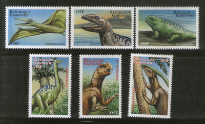 Gabon 2000 Dinosaurs Pre Historic Animals Sc 1006-11 MNH # 574