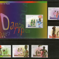Angola 2001 Traditional Dances & Costumes Sc 1198-1203 5v+M/s MNH # 5764