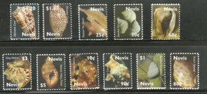 Nevis 2007 Sea Shells Marine Life Animals Sc 1497-1507 MNH # 576