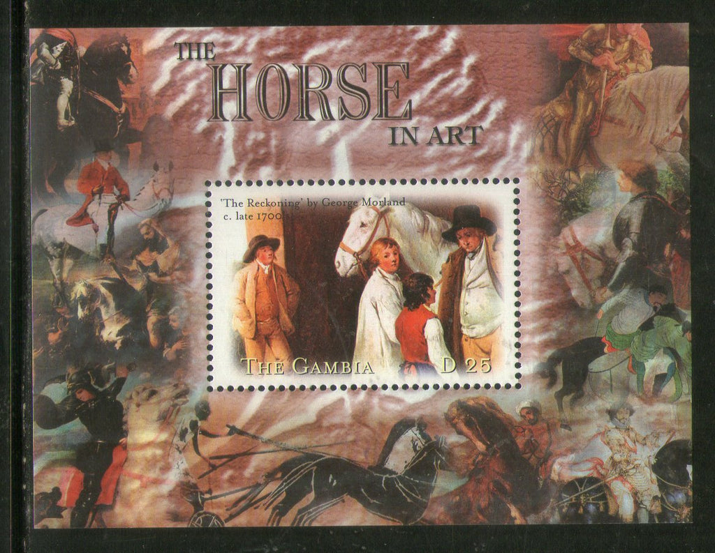 Gambia 2000 Horse Painting Animal Sc 2367 M/s MNH # 5774