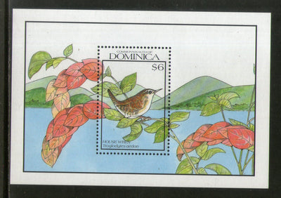 Dominica 1990 House Wren Birds Wildlife Sc 1249 M/s MNH # 5778