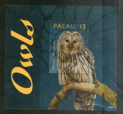 Palau 2014 Owls Birds of Prey Wildlife Fauna Sc 1230 M/s MNH # 5783