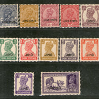 India Jind State 12 Diff. KG V/KG VI Postage and Service Stamps Cat. £85+ MNH # 5798