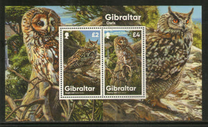 Gibraltar 2020 Birds of Pray Owls Wildlife Animals M/s MNH # 5799