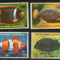 Equatorial Guinea 1975 Fishes Marine Life 4v Cancelled # 5831a