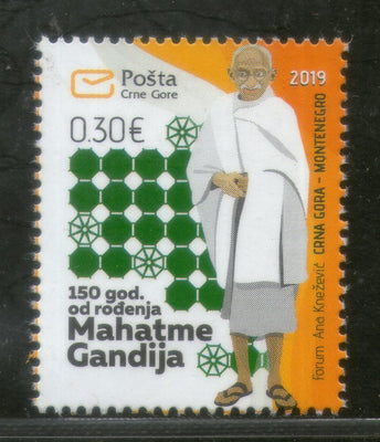 Montenegro 2019 Mahatma Gandhi of India 150th Birth Anniversary 1v MNH # 5832A
