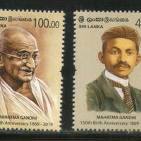 Sri Lanka 2019 Mahatma Gandhi of India 150th Birth Anniversary 2v MNH # 5838A