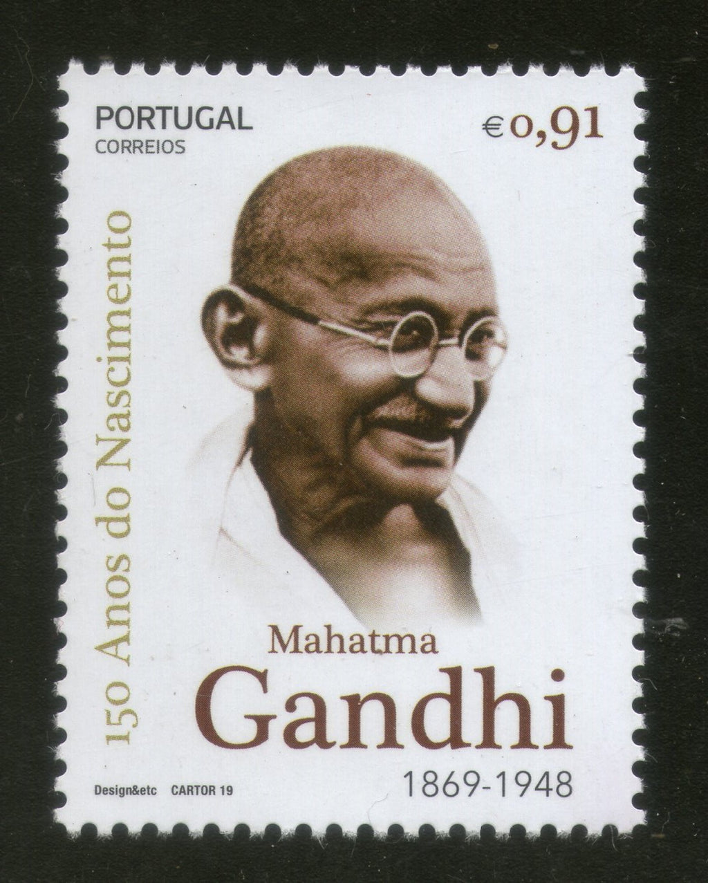 Portugal 2019 Mahatma Gandhi of India 150th Birth Anniversary 1v MNH # 12703