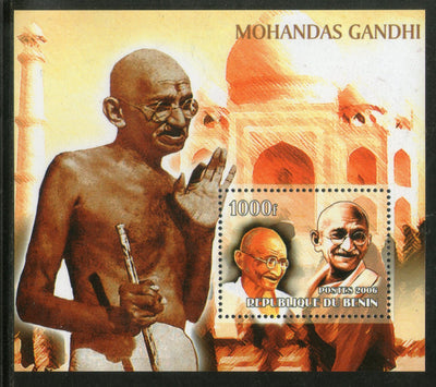 Benin 2006 Mahatma Gandhi of India Taj Mahal M/s MNH # 5875