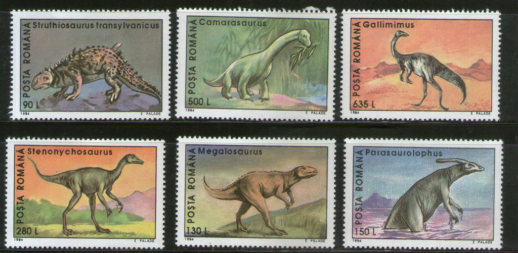 Romania 1994 Prehistoric Animals Dinosaur Wildlife 6v Sc 3900-5 MNH # 5891