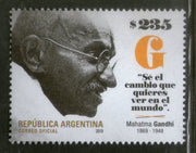 Argentina 2019 Mahatma Gandhi of India 150th Birth Anniversary 1v MNH # 5942