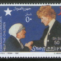 Somalia 1997 Mother Teresa & Diana Nobel Prize Winner 1v MNH # 5948A