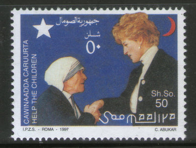 Somalia 1997 Mother Teresa & Diana Nobel Prize Winner 1v MNH # 5948A