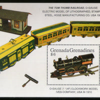 Grenada Grenadines 1992 Steam Locomotive Railway Toy Train Sc 1458 M/s MNH # 5997
