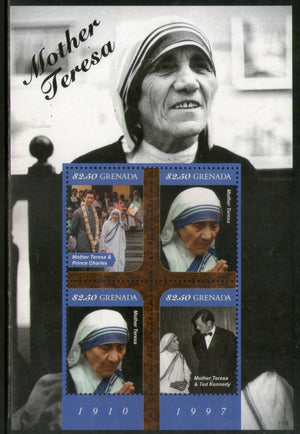 Grenada 2011 Mother Teresa of India Nobel Prize Winner Sc 3819 Sheetlet MNH # 6005